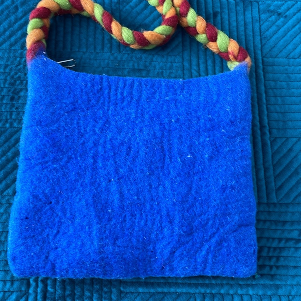 Fun Colorful Rising Tide Wool Handbag, Made In Nepal! Excellent Condition. - Picture 9 of 13